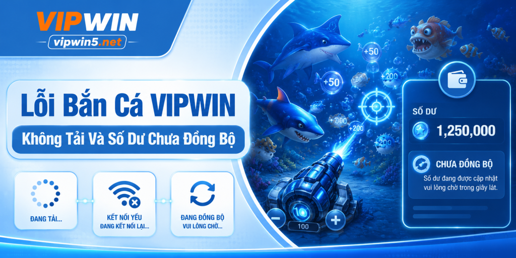 Lỗi Bắn Cá VIPWIN – Không Tải Và Số Dư Chưa Đồng Bộ