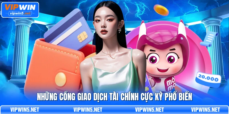Các phương thức nhận tiền có thể hiển thị khi rút tiền VIPWIN