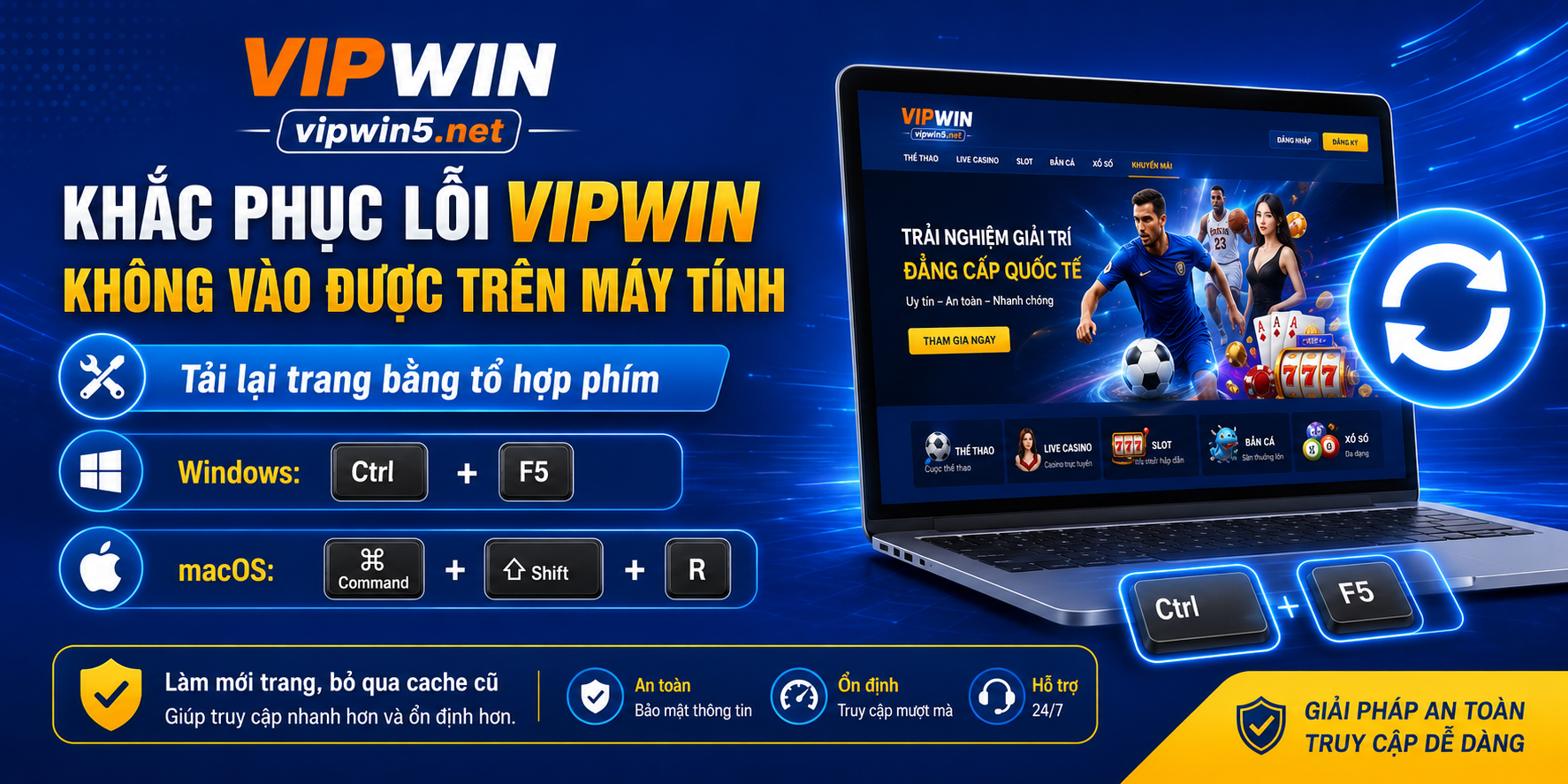 Khắc phục lỗi VIPWIN không truy cập được trên máy tính