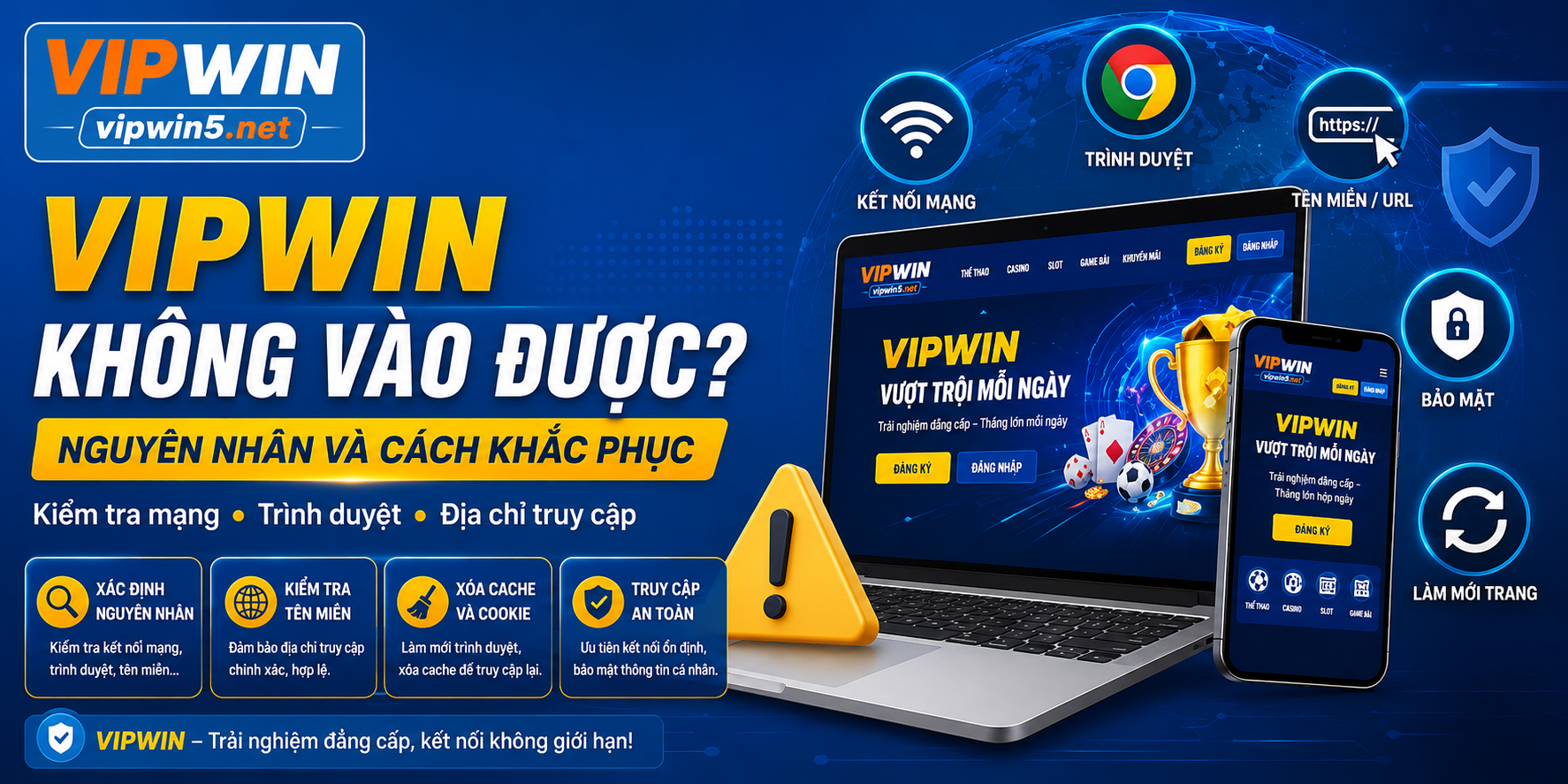 VIPWIN không vào được nguyên nhân và cách khắc phục