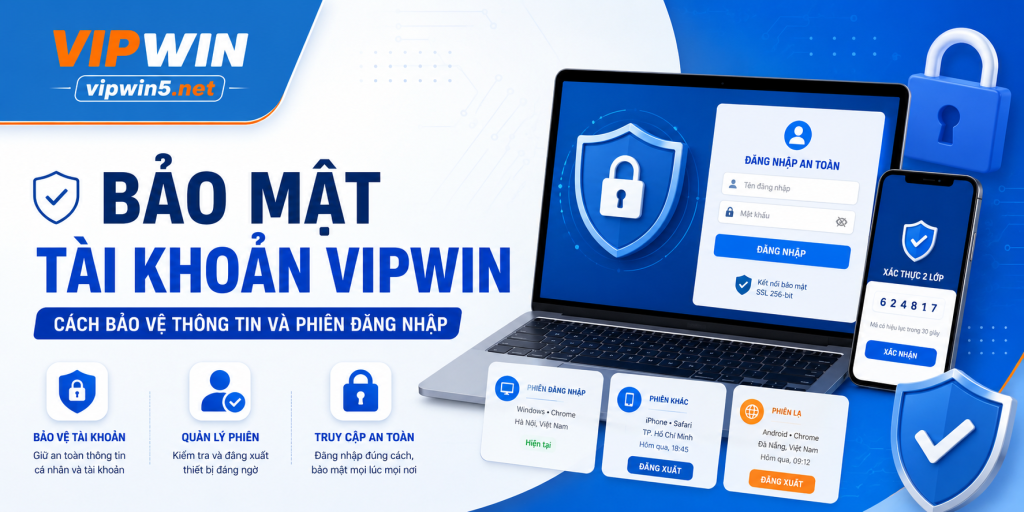 Bảo Mật Tài Khoản VIPWIN – Cách Bảo Vệ Thông Tin Và Phiên Đăng Nhập