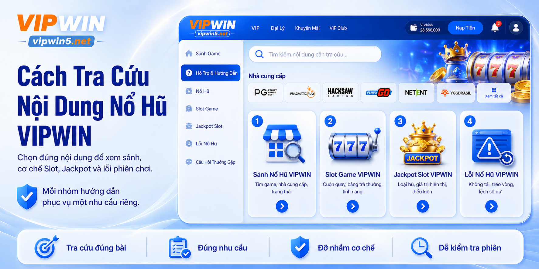Cách tra cứu nội dung Nổ Hũ VIPWIN Cách tra cứu và kiểm tra các nội dung quan trọng trong chuyên mục Nổ Hũ VIPWIN.